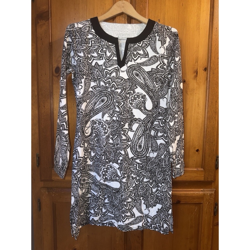 Coolibar Long Sleeve Dress UPF 50+ Women's S Floral UV Sun Beach Pencil Tunic